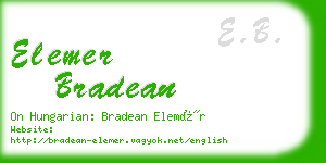 elemer bradean business card